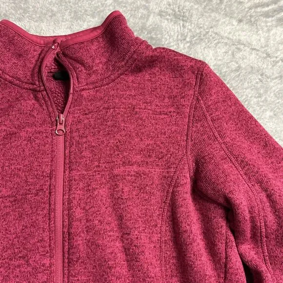 SwissTech Womens Shirt Top Full Zip Fleece Lined Sz. S 4-6 Dark Pink - Picture 3 of 14